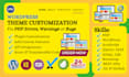 do wordpress theme customization, plugin development, critical errors fixing