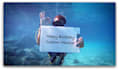 write an underwater happy birthday message