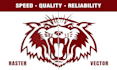 modify redraw logo image to vector, png to vector tracing