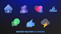 create glass morphism icons or any type icon for you