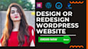 create wordpress website design and development