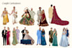 draw indian wedding couple caricatures, wardrobe planner