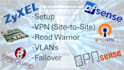 configure VPN, firewall, vlans, network on pfsense, opnsense, mikrotik, etc