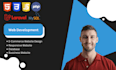 create a website with html, CSS, js, bootstrap, php, laravel, mysql
