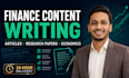 write article or blog post on finance, business, economics