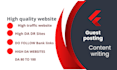 provide SEO services guest post gbob high quality backlink