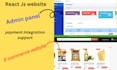 develop react website and ecommerce website with cms