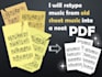 copy your song into PDF musescore sibelius midi musicxml