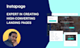 create landing page using instapage