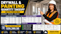 do drywall and painting cost estimation with material takeoff