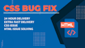 fix your html, css, jquery and responsive issues in 24 hour