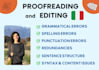 proofread and edit your italian manuscripts and documents