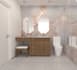 do bathroom interior design in 3d and render