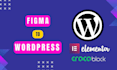convert figma to wordpress or xd psd to wordpress elementor