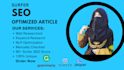 write SEO optimized articles or blog posts in 24 hours