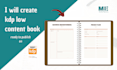 create kdp low content book ready to upload on amazon KDP