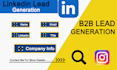 do b2b lead generation and find valid emails from linkedin