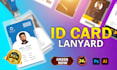 design corporate id card, custom lanyard, and employee badge