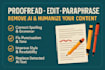 proofread, edit ai, and humanize your content