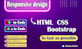 design webpage using HTML CSS  bootstrap and psd to HTML CSS