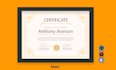 design professional certificates, diplomas, or awards