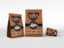 do aesthetic coffee bag packaging, stickers and label design