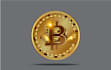 design 3d gold, silver coin, crypto token, and bitcoin logo