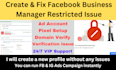 create and fix your facebook business manager, ads account