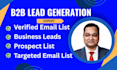 do b2b lead generation and provide a verified email list for sales
