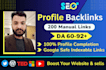 create 200 profile backlinks for manual SEO linkbuilding