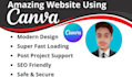 design a amazing website using canva,canva website design ,business website