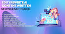 rewrite ai content, ai content editing, chatgpt articles, blogs