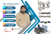 convert sketch  into dwg, dxf, stl, step, obj using autocad