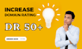 increase ahrefs  DR 50 plus with quality backlinks