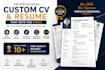 do professional resume writing and CV builder service