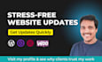 update, edit, customize and support your wordpress website