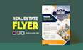 design real estate flyer, postcard, one pager, property listin, brochure