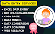 do excel data entry, copy paste and b2b lead generation