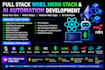 develop smart contracts, dapps,  mern stack apps, and ai automation solution
