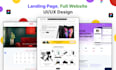 do figma design, saas, CRM, web app, dashboard ui, full website ui ux in figma