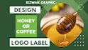 do attractive or eye catchy honey, coffee logo label design