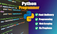 do python bots, scripts, web scraping and data extraction