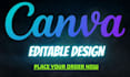 design flyer, fb post, instagram post, poster, banner, logo in canva