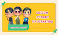 draw chibi character with cute art style and uniqe