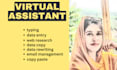 be your virtual assistant of data entry, web research and data management