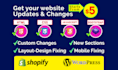 make changes, design fixes, new sections to HTML CSS website