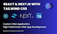 develop react js, next js websites with tailwind css, as a full stack developer