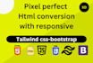 convert psd to html, figma to html, psd to bootstrap
