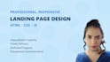 design professional responsive HTML landing page, one page website