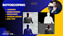 do rotoscoping, chroma key and visual effects